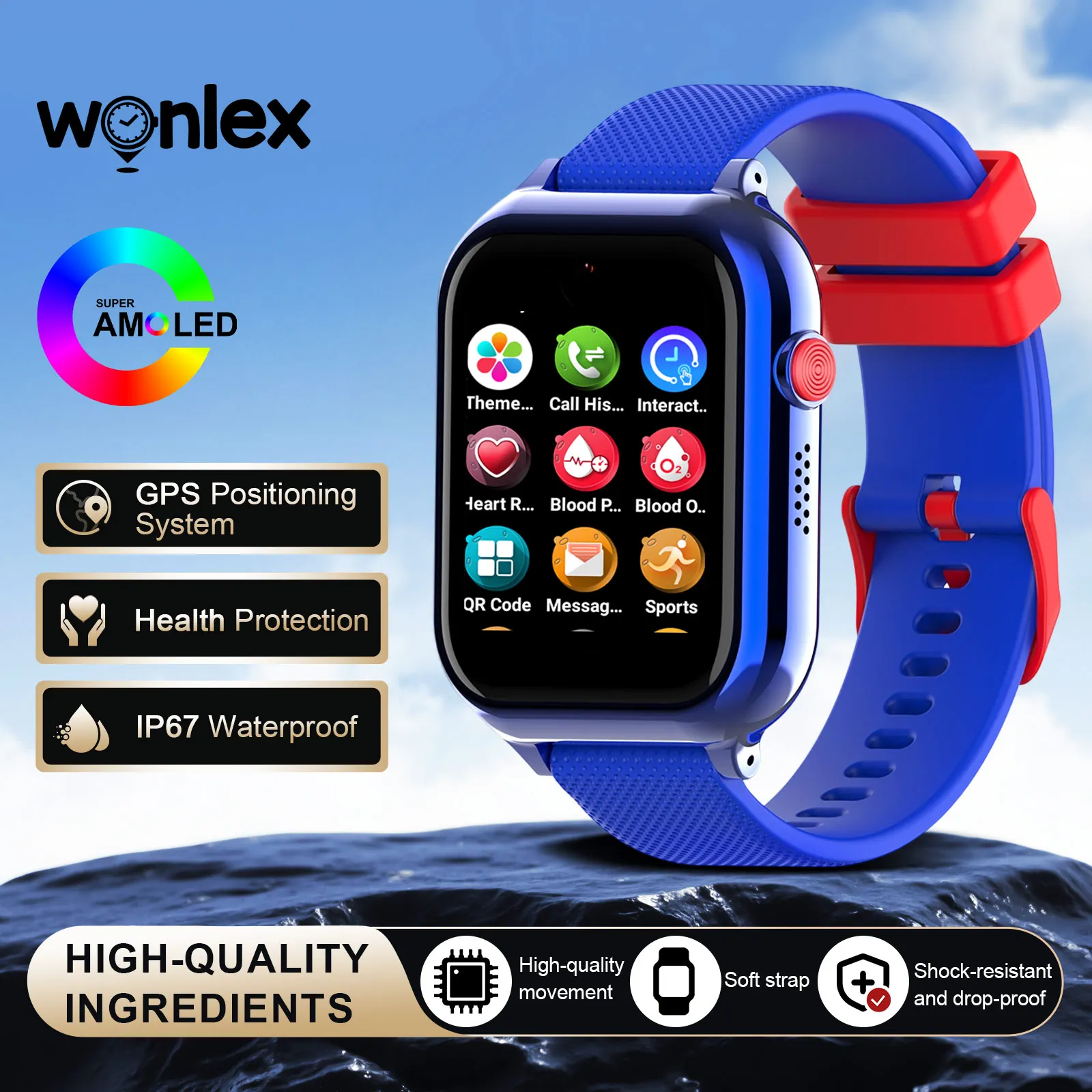 Wonlex Smart Watch Child Camera GPS Tracker Video Call 4G KT38X1 Kids SOS Anti-Lost image 3