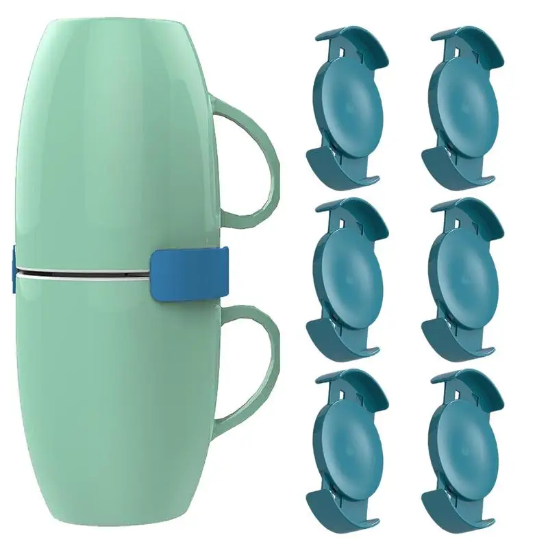 Mug Stacker Organizers Expandable Stackable Storage Solution For Tea Cups 6PCS Adjustable Mug Stacker Organizers Kitchen Cabinet