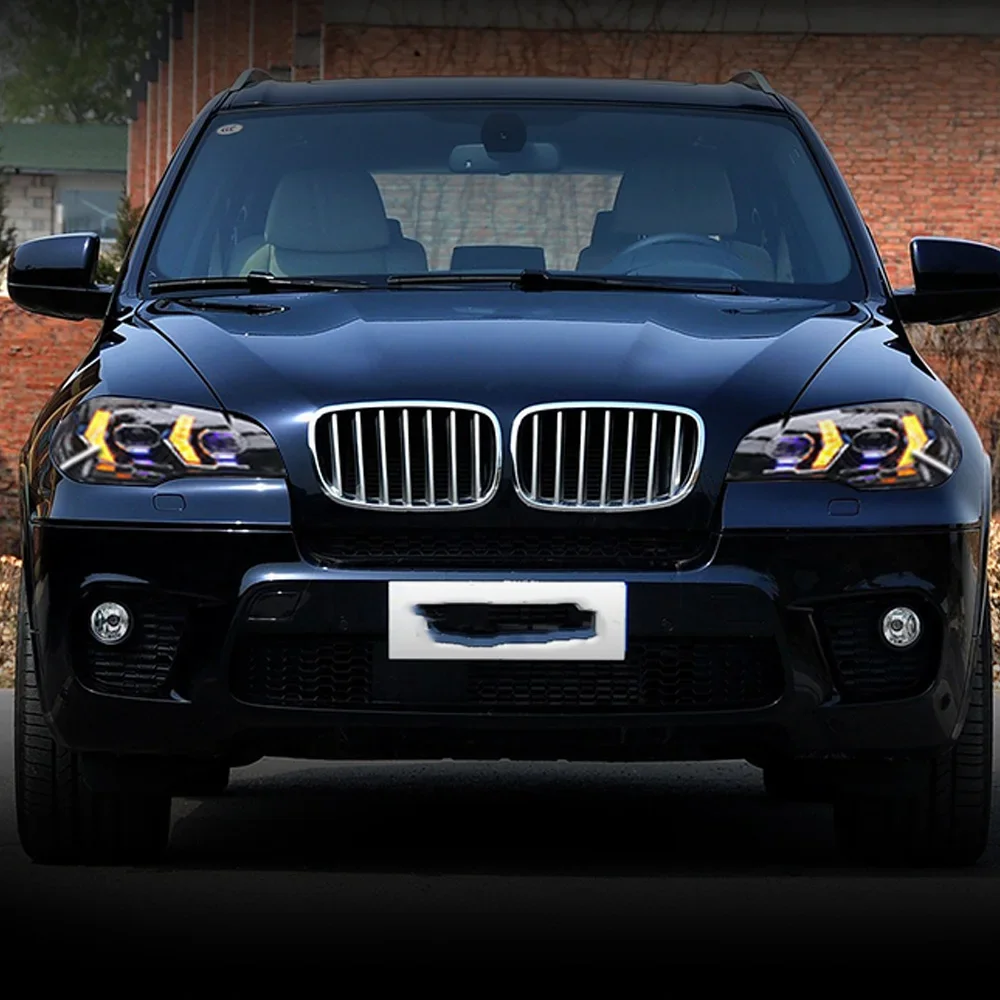 

Для Bmw X5 E70 30I 35I 40I 2007-2013 светодиодные передние фонари автомобиля в сборе, обновленный эффект запуска, объектив проектора Drl, инструменты, аксессуары