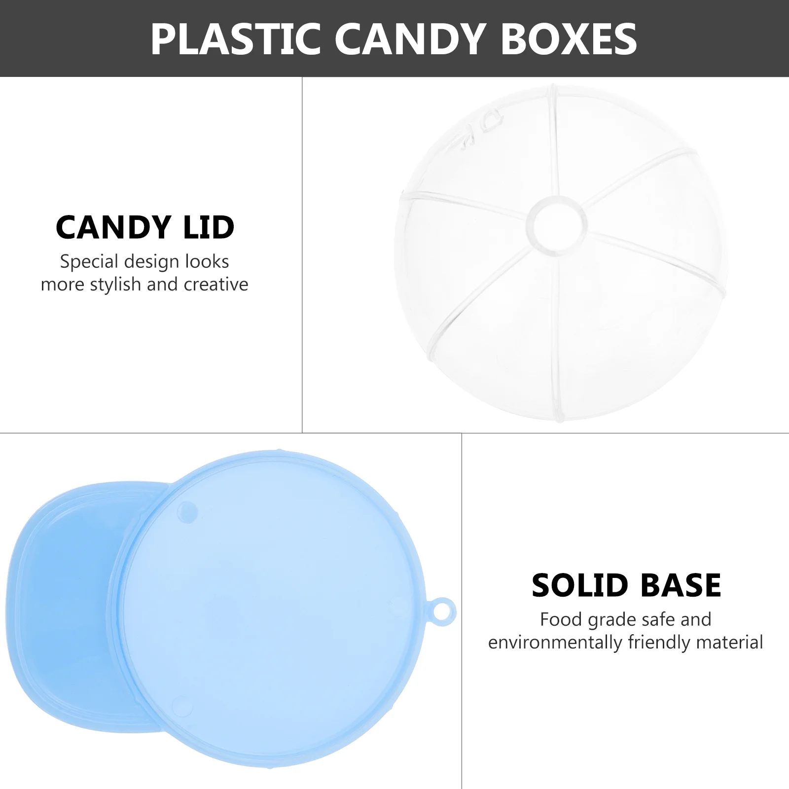 

12Pcs Hat Shape Candy Storage Box Plastic for Snacks Fruits Nuts Clear Visibility Easy to Clean Cabinet