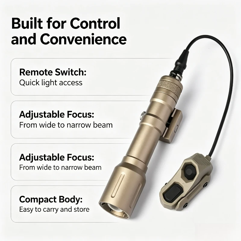 High Lumen Alloy Housing Flashlight AX Remote Pressure Switch Hobby Model Light Accessory