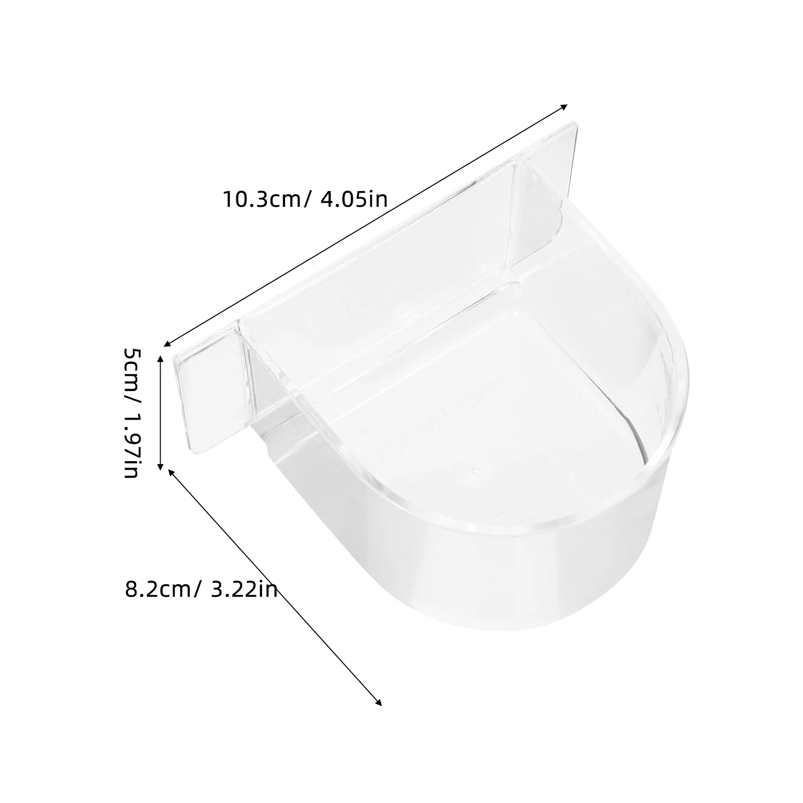 2 PCS Semicircle Food Container Feeders for Birds Outdoor outside Eater Garden Outdoors Parrot Trough Cage Bowl Toy Travel