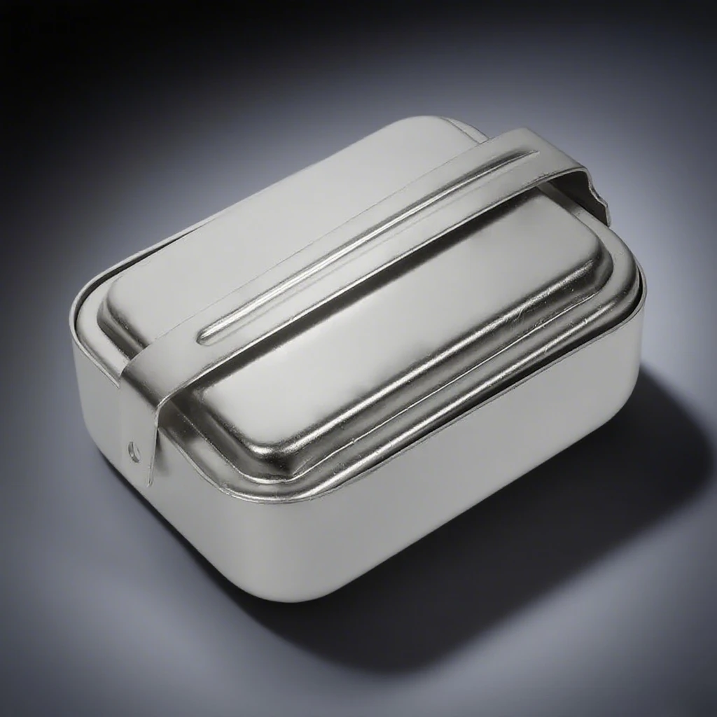 Outdoor Aluminum Camping Cookware Set with Lid Army Style Canteen Lunch Box Food Container for Hiking Picnic Cooking Gear