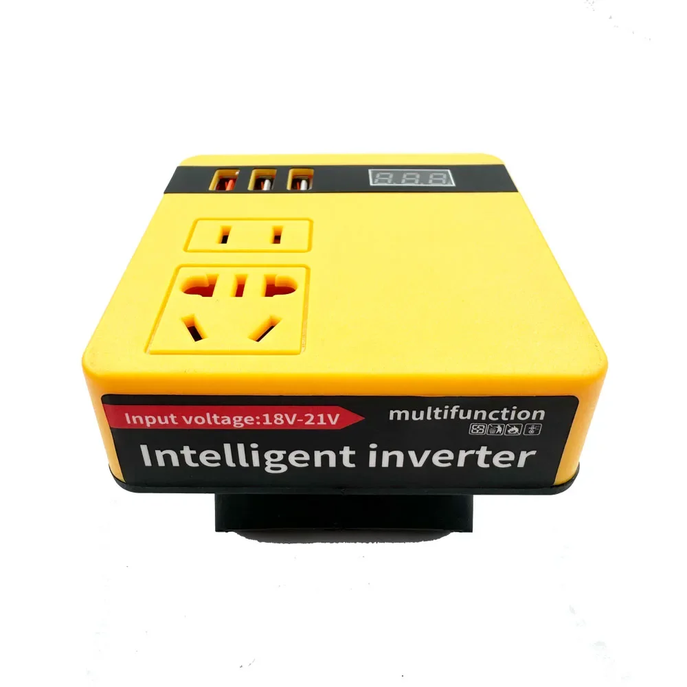 Power Inverter for Dewalt 20V Battery DC 20V Battery Inverte Power Station Generator Battery Powered Outlet with Current Display