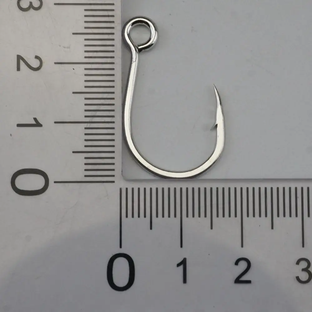 10#-4/0# Size Saltwater Popper Fishing Hook Heavy Duty Single Hook Design Inline Single Hook Rust-proof Material