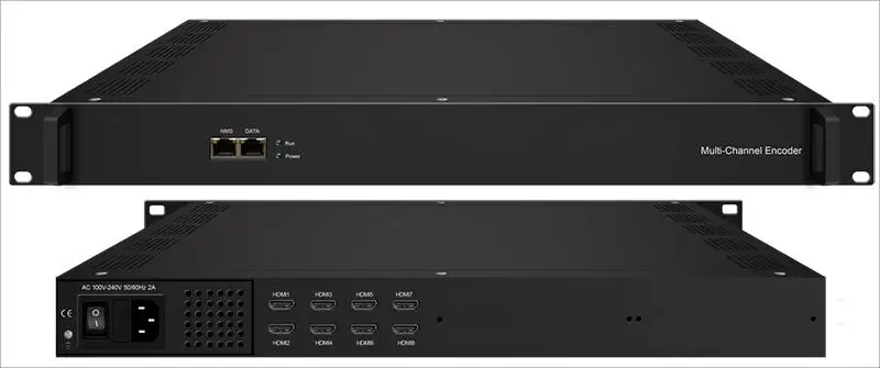 Encoder jaringan NDS3228S-N Mendukung 8/16/24 input HD-MI dengan output SPTS 8/16/24 maksimal 24 input HD-MI Input HD-MI ganda