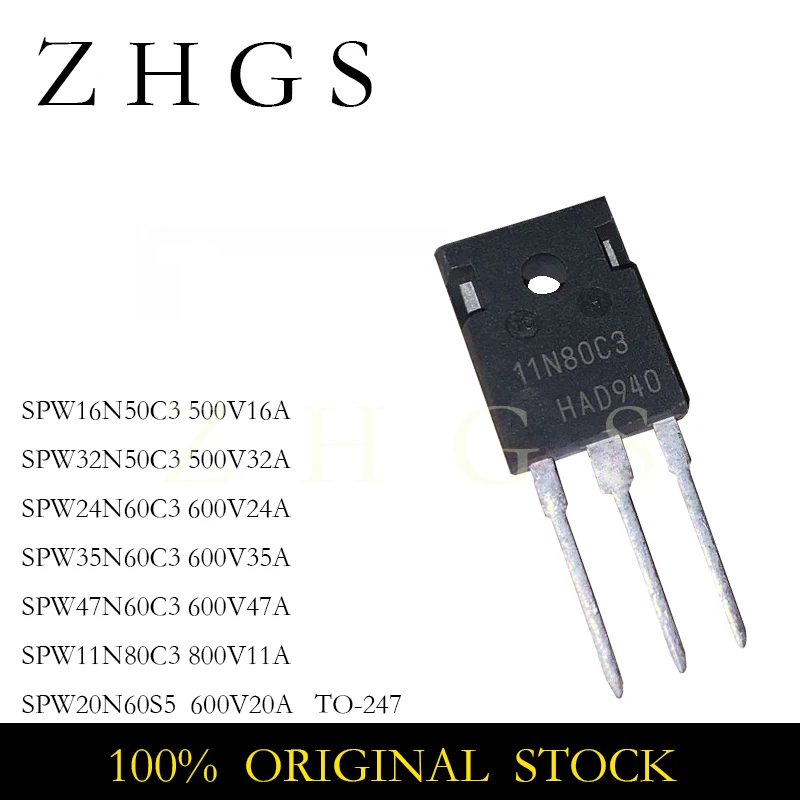 5PCS SPW11N80C3 TO-247 SPW 11N80 16N50 20N60 24N60 32N50 35N60 47N60 C3 S5 TO247 MOS NEW STOCK