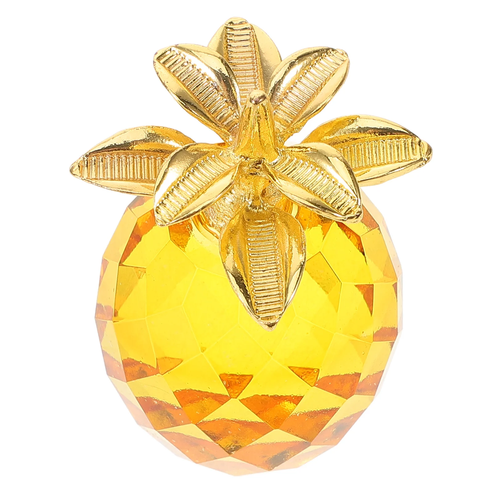 

Small Glass Pineapple Statue Desktop Decor Durable Compact Chic Fruit Ornament Vivid Glass Fruit Decoration Cute Models