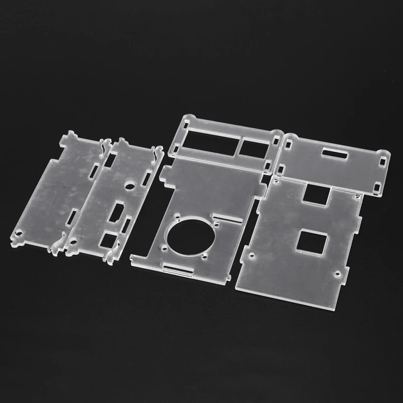 For Raspberry Pi 3 Model B+(Plus) Acrylic Case Transparent Box Cover Shell + Cooling Fan+Aluminum Heat Sink For Raspberry Pi 3 M