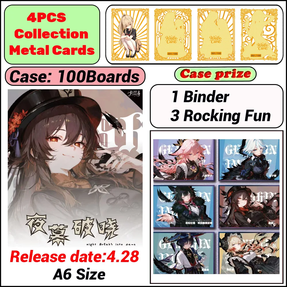 

Wholesale 2026 New LanKa Club Genshin Impact Cards 100 PCS A6 Boards Case Anime Character Multi-Scene Toy Gift