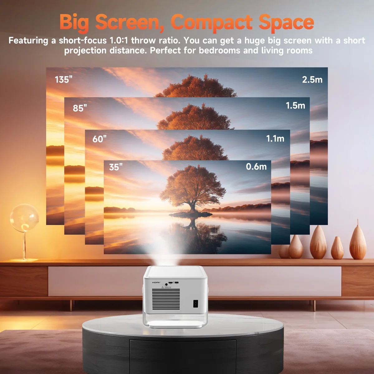 Magcubic M800 8K Beamer 1200 Ansi LED Native 1080P Projektor Android 14 Beam Wifi6 Sprachsteuerung Upgrade HY450MAX – Detail 3