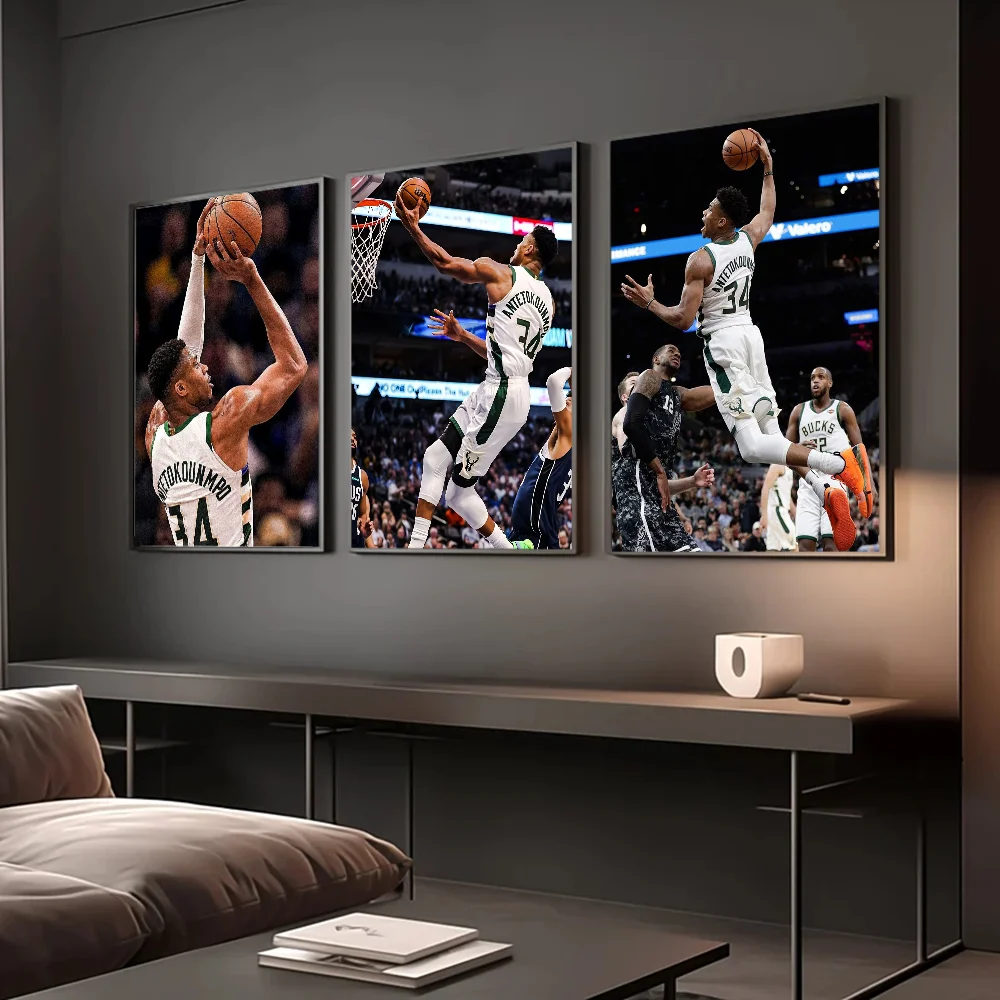 G-Giannis كرة السلة A-Antetokounmpo نوعية جيدة يطبع والملصقات مقاوم للماء ورقة ملصق مقهى بار الملصقات الجدار #2