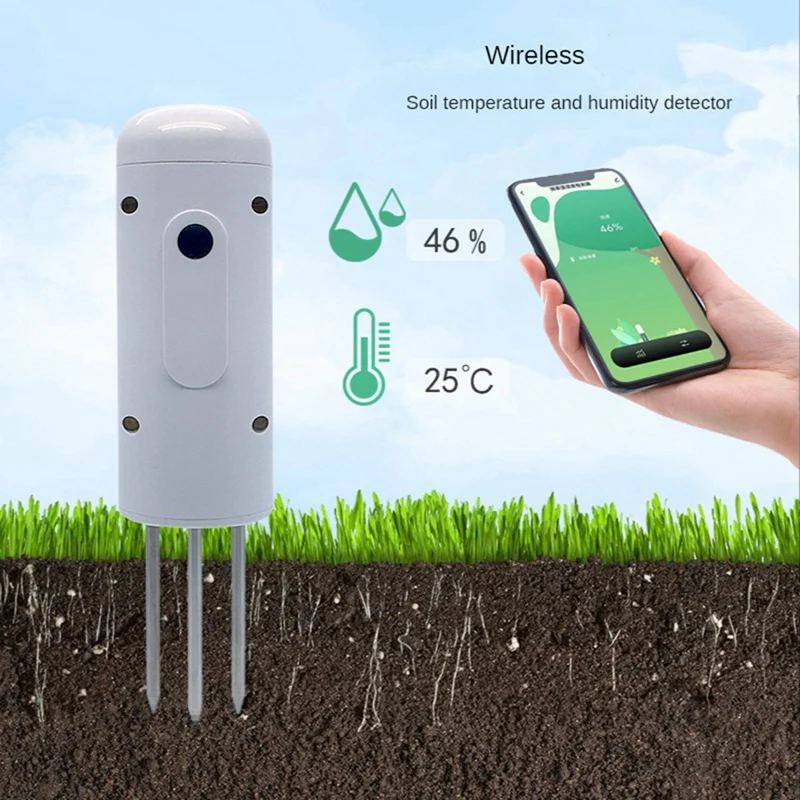 2Pcs TUYA ZIGBEE Plant Monitor Soil Temperature Meter Moisture Humidity Sensor Wireless Soil Temperature And Humidity Detector