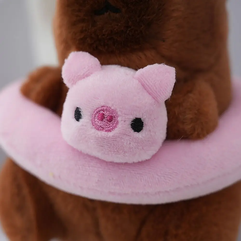 Anillo de natación Capybara de felpa, llavero de animales de peluche, muñeco de Animal Fluffty, muñeco Capybara