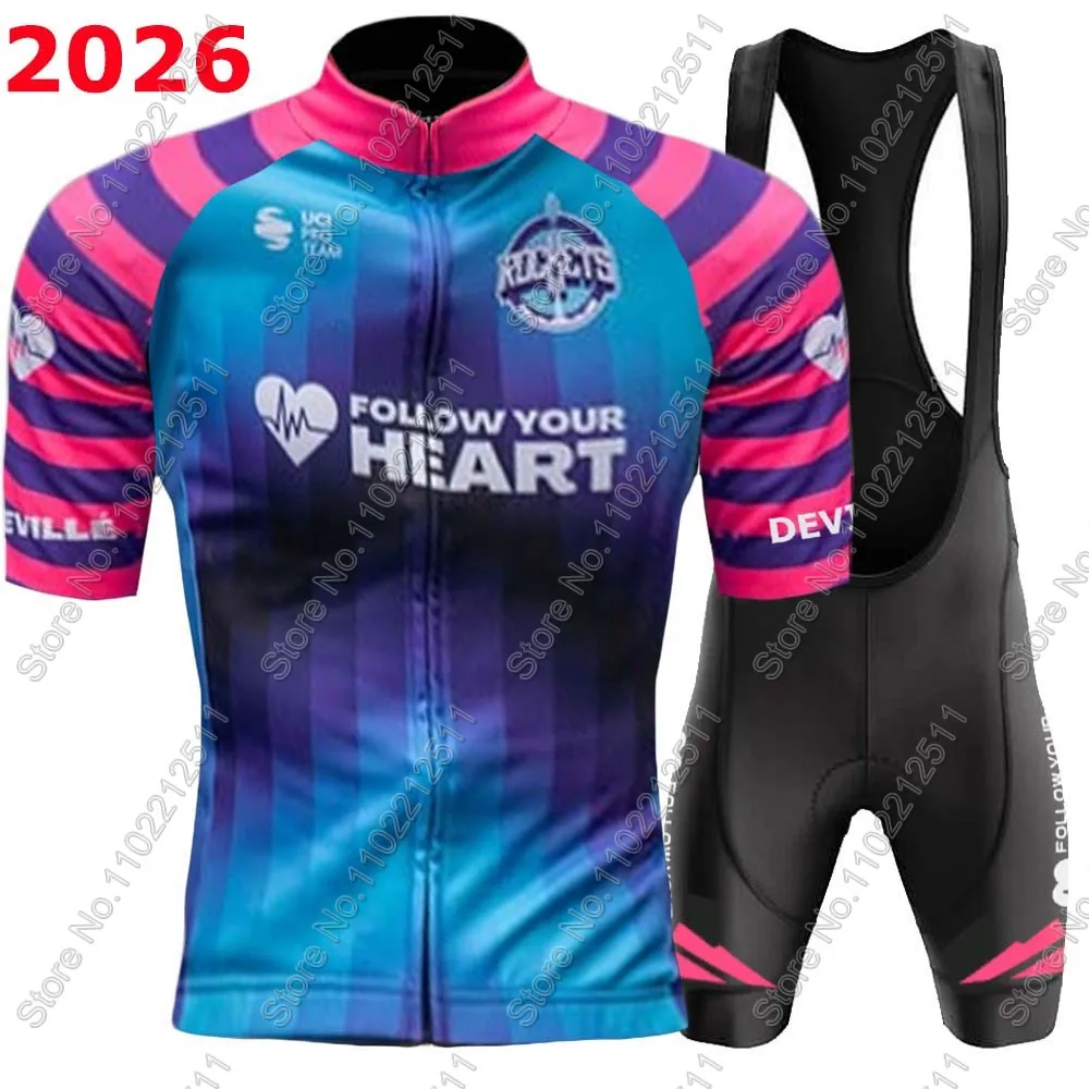 

2026 Unibet Tietema Rockets Team Комплект велосипедного трикотажа Мужская одежда Костюм для шоссейного велосипеда Рубашка для горного велосипеда Шорты-комбинезон MTB Maillot