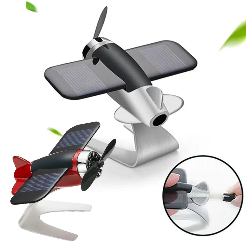 Solar Aircraft Car Air Freshener Decoration Mini Perfume Air Freshener Fragrance Car Airplane Ornament Car Interior Accessories