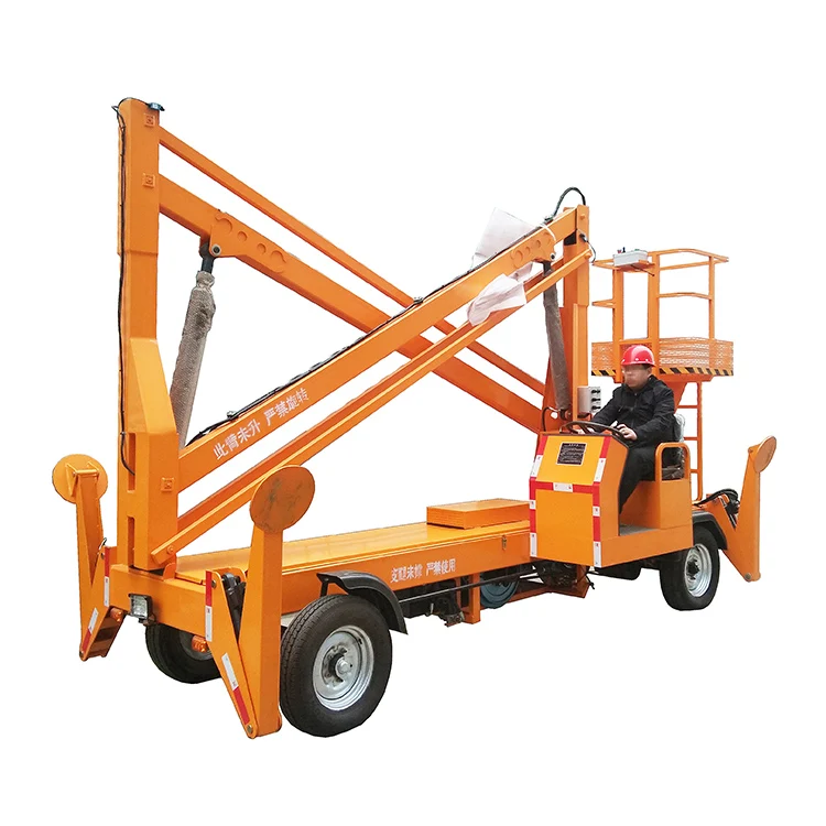 Hot Sale 10m 12m 14m 16m Compact Electric Self Propelled Articulated Boom Lift Cherry Picker Man Lift for Harvest