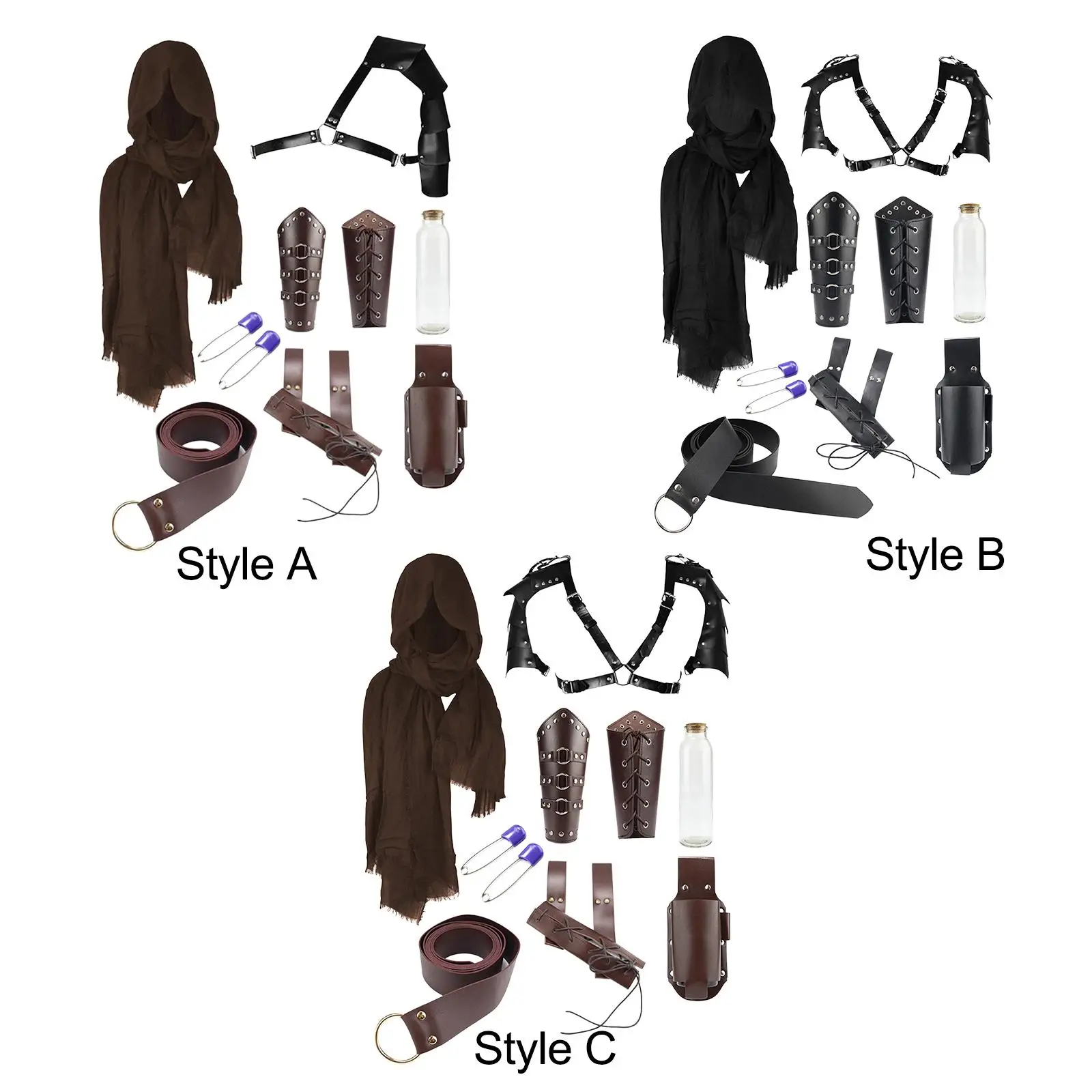 Mittelalter licher Ritters chal mittelalter licher Ritter pu Ledergürtel für Halloween-Festival