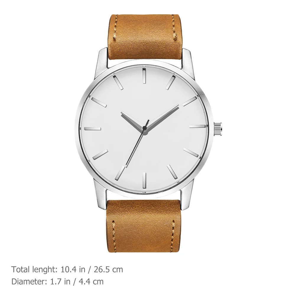 

Big Watch Quartz Accurate Movement Pu Strap Business Belt Watch