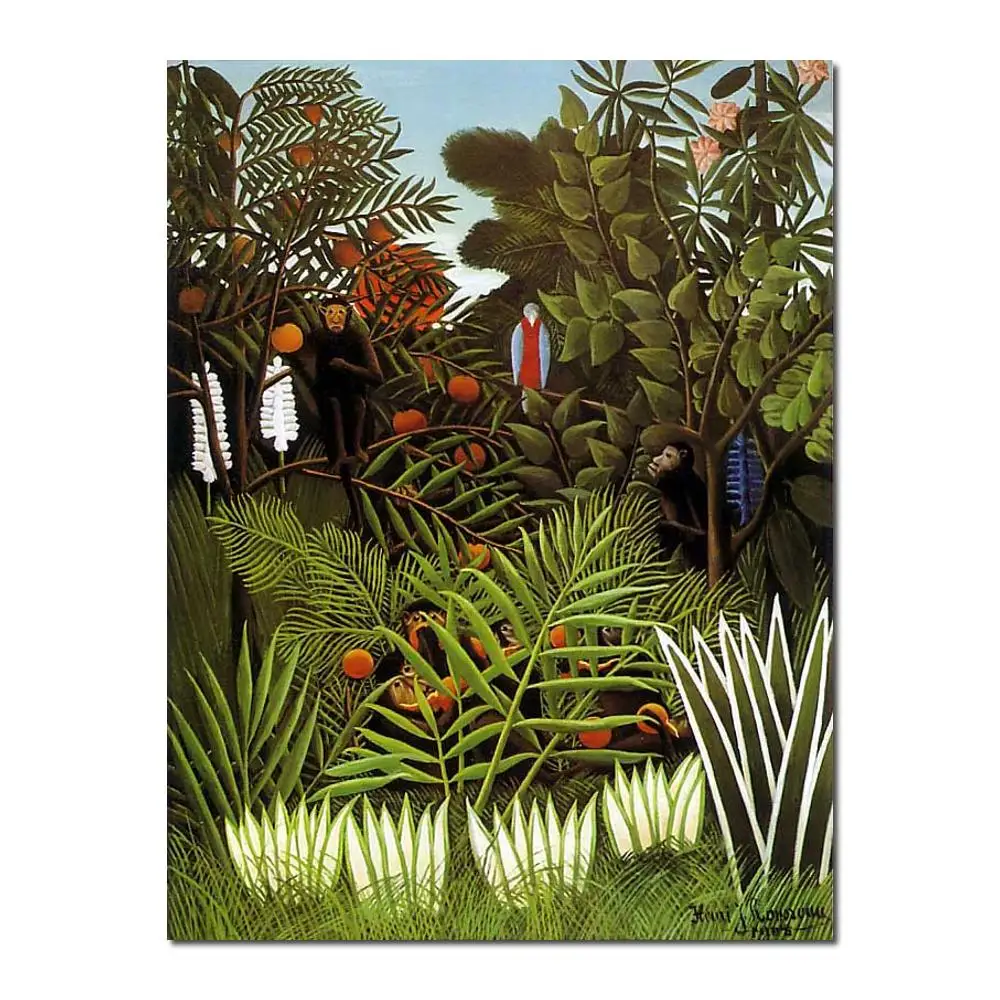 Modern Colorful Oil Paintings Exotic Landscape Henri Rousseau High Quality Hand Painted On Canvas For Home Wall Decor