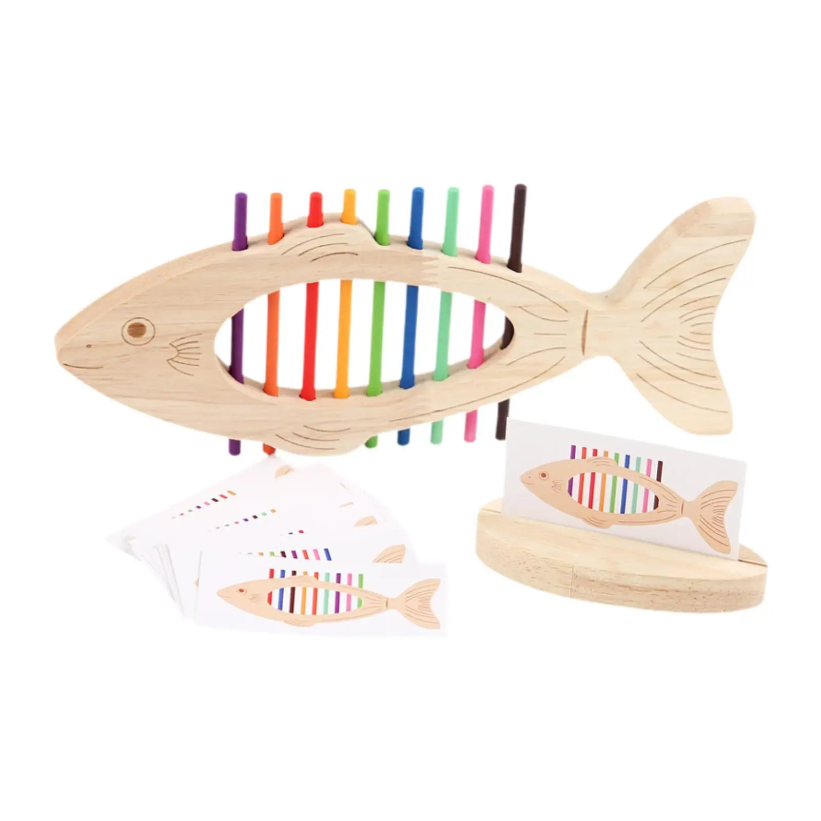 การจับคู่สีสำหรับของเล่นคัดแยกสีการเรียนรู้ไม้สำหรับเด็กก่อนวัยเรียน