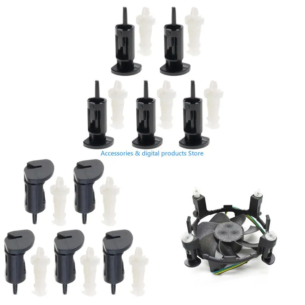 77JD 5 Pair CPU Heatsink Mount Pin Mounting Clip for Socket LGA 775/1150/1156