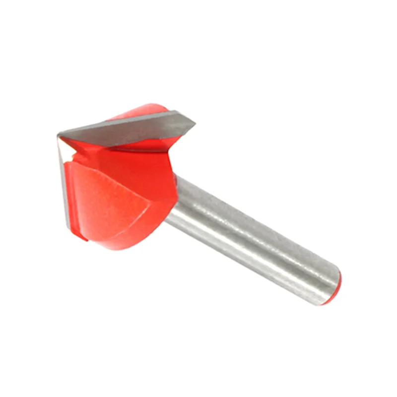 ABRW-4X Incisione CNC Punta con scanalatura a V Punte 3D Router Intaglio Utensile da taglio 90 gradi 6Mmx22mm