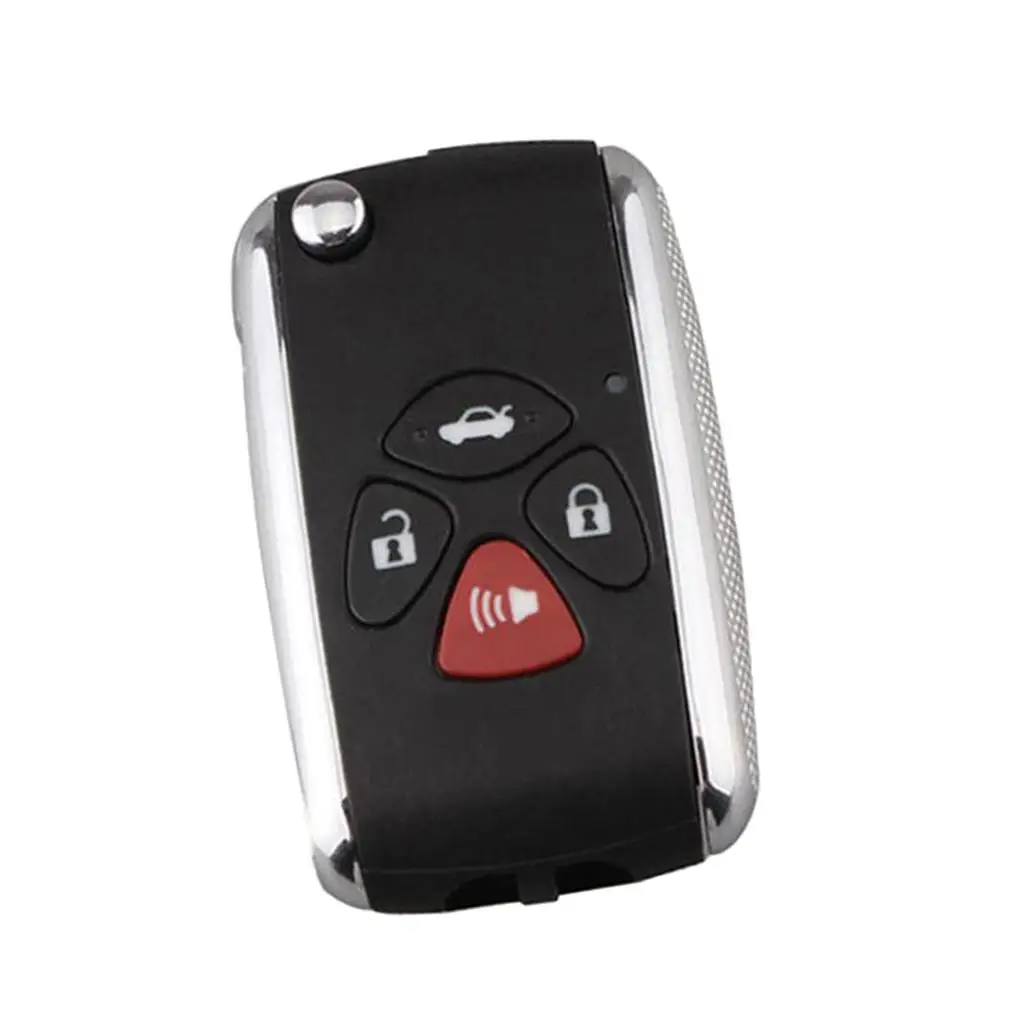 4 Buttons Flip Remote Fob Key Case Shell for Corolla