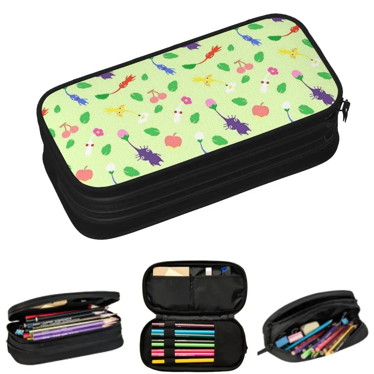 

Pikmin Pencil Cases for Student Gifts Pen Box Pencil Bag Large Capacity Pencil Pouch Pen Holder