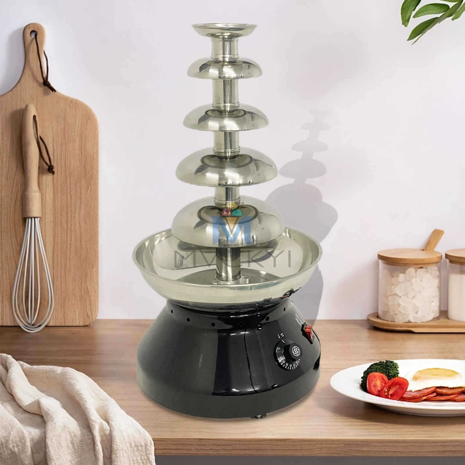 Mvckyi Automatic Five-layer Chocolate Fountains Machine With Free Shipping Commercial Chocolate Fountain Derretir Waterfall