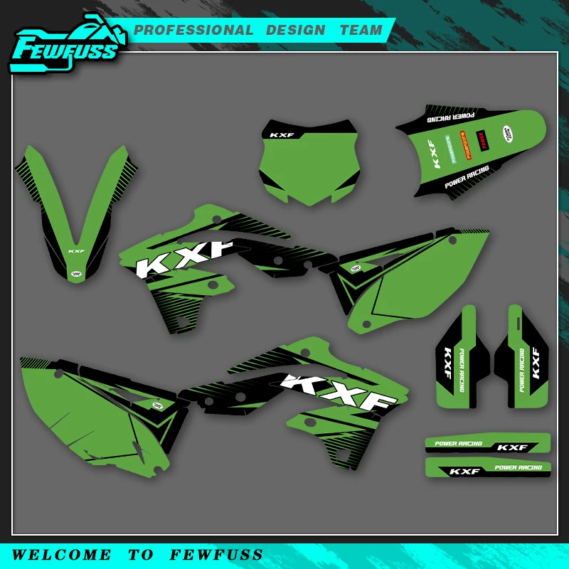 Fewfuss For Kawasaki KX250F KXF250 KXF 250 KX 250F 2013 2014 2015 2016 Motorcycle Background Graphics Decals Stickers
