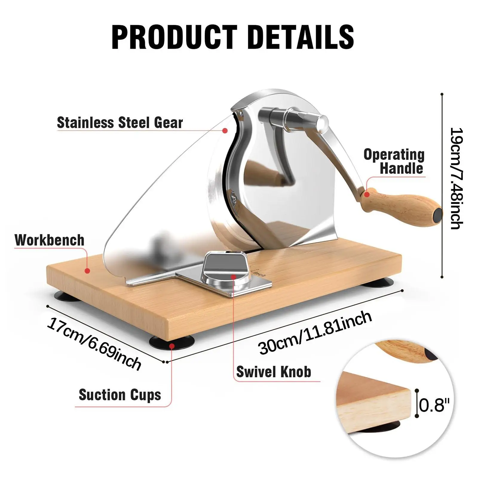 

Manual Bread for , Adjustable Width Evenly Slicing Bread Cutter with Scale Line