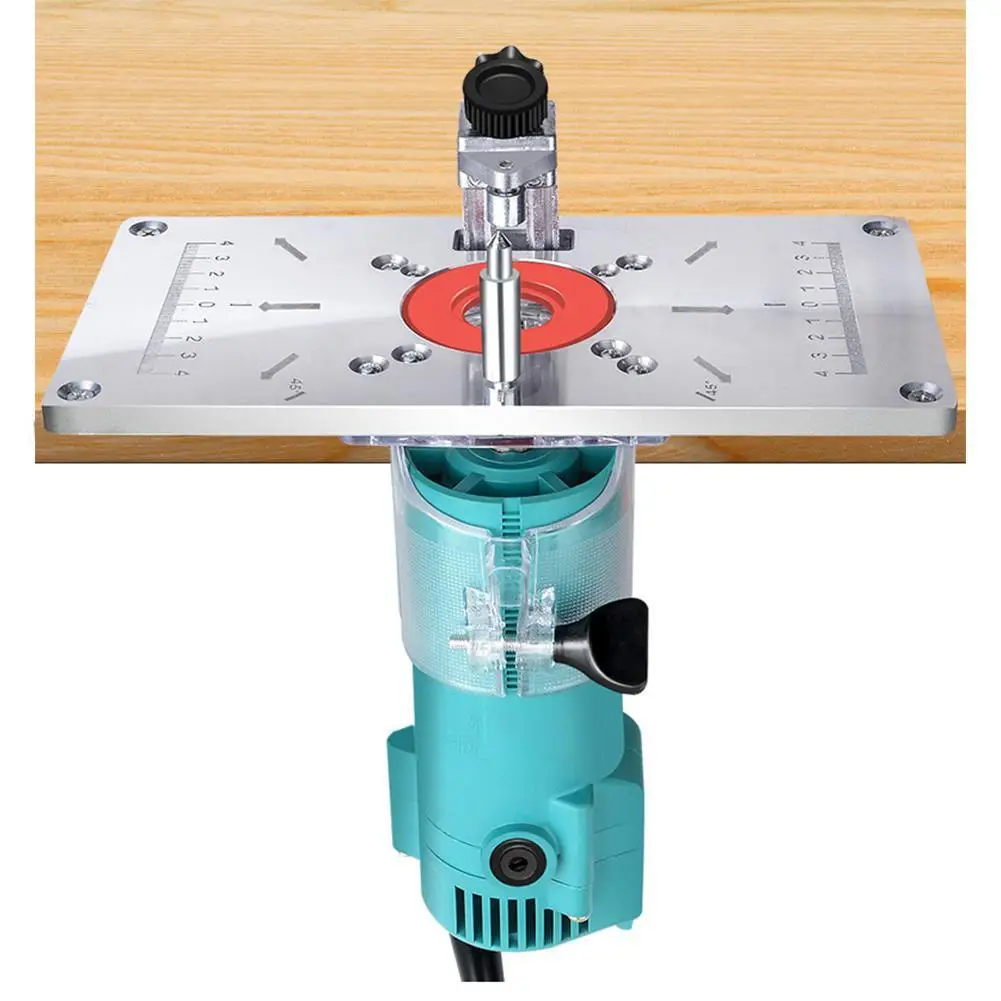 Router Table Insert Plate Aluminum Alloy Milling Trimming Machine For Woodworking Benches Router Plate Wood Tools