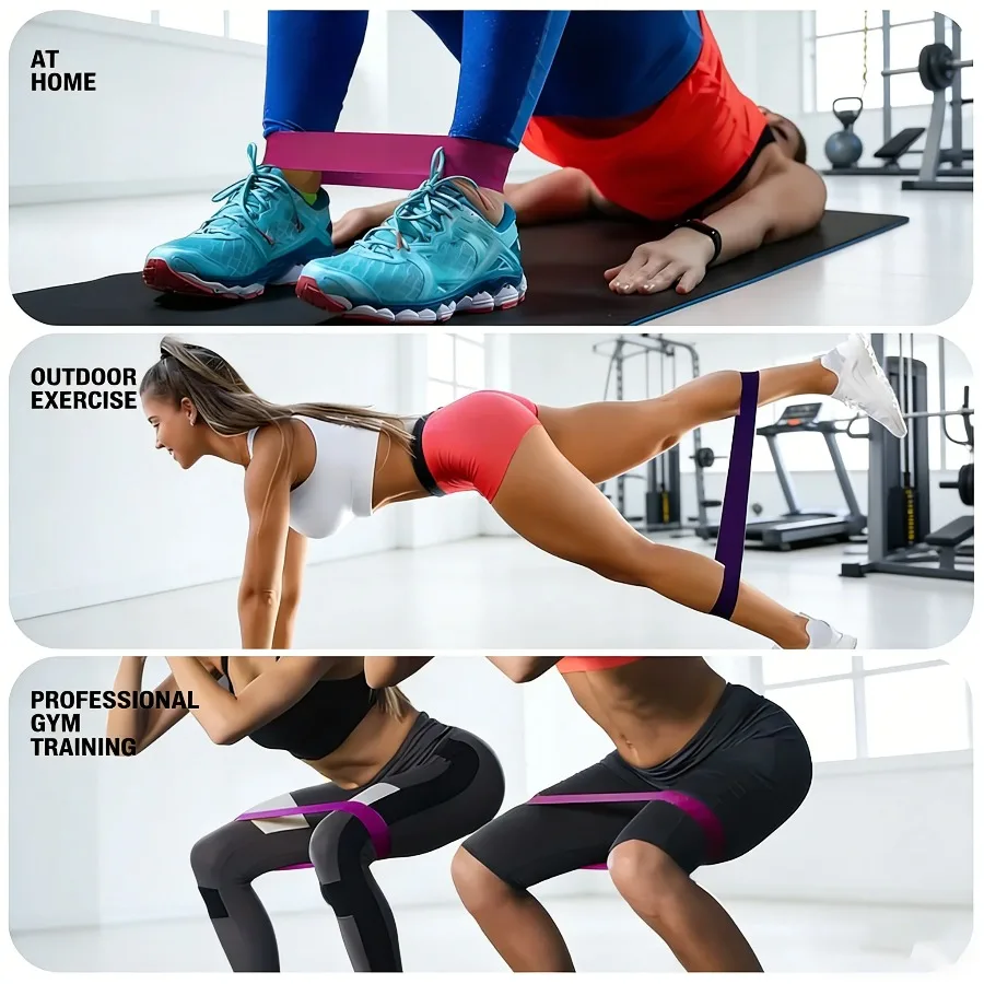 مجموعة من 5 قطع من أربطة المقاومة المحمولة، أربطة مرنة للتدريب على القوة، اليوغا، البيلاتس والجيم - 2