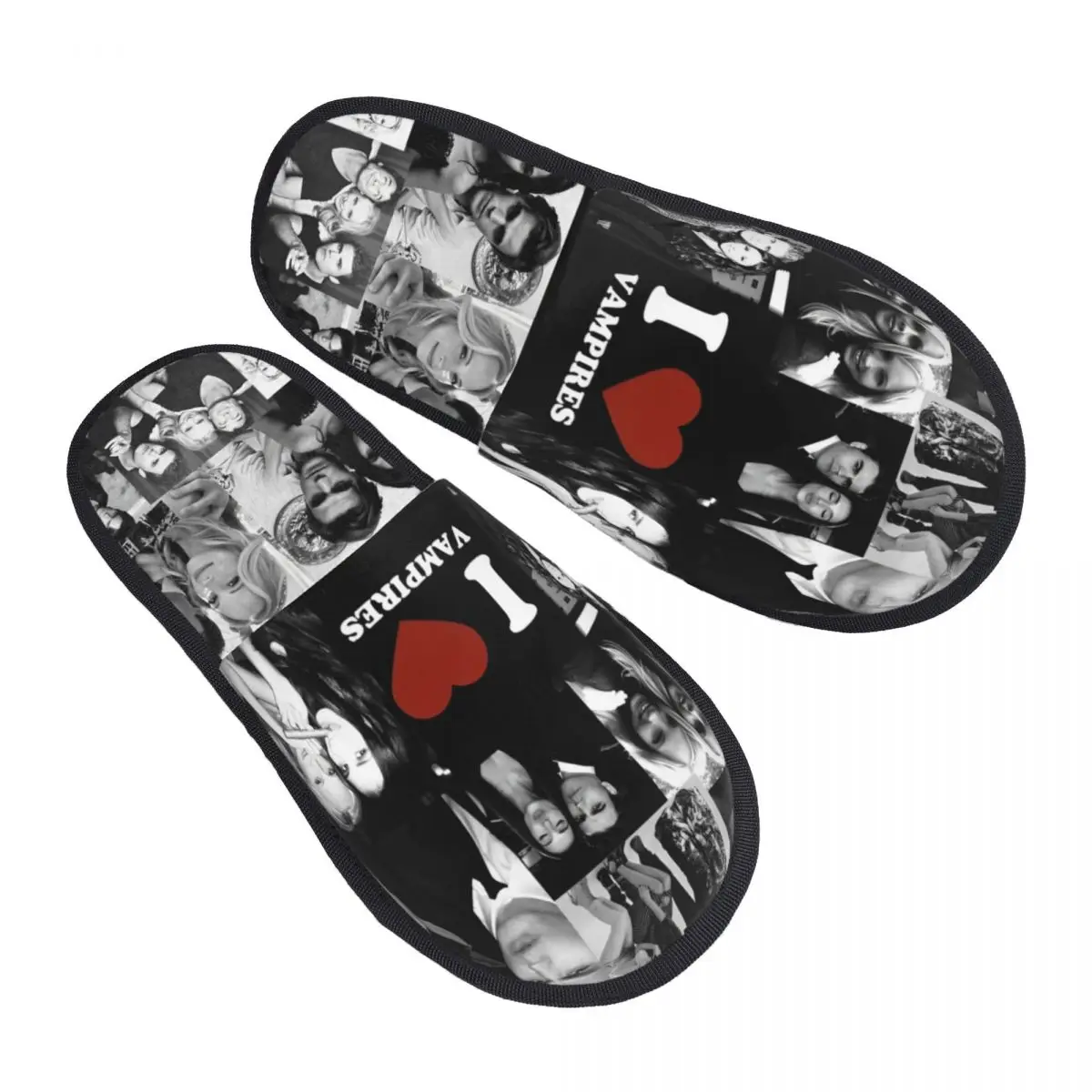 Winter Slippers The Vampire Diaries I Love Vampire Accessories Household Fur Slides Slippers Bedroom Cozy Non Slip Slides