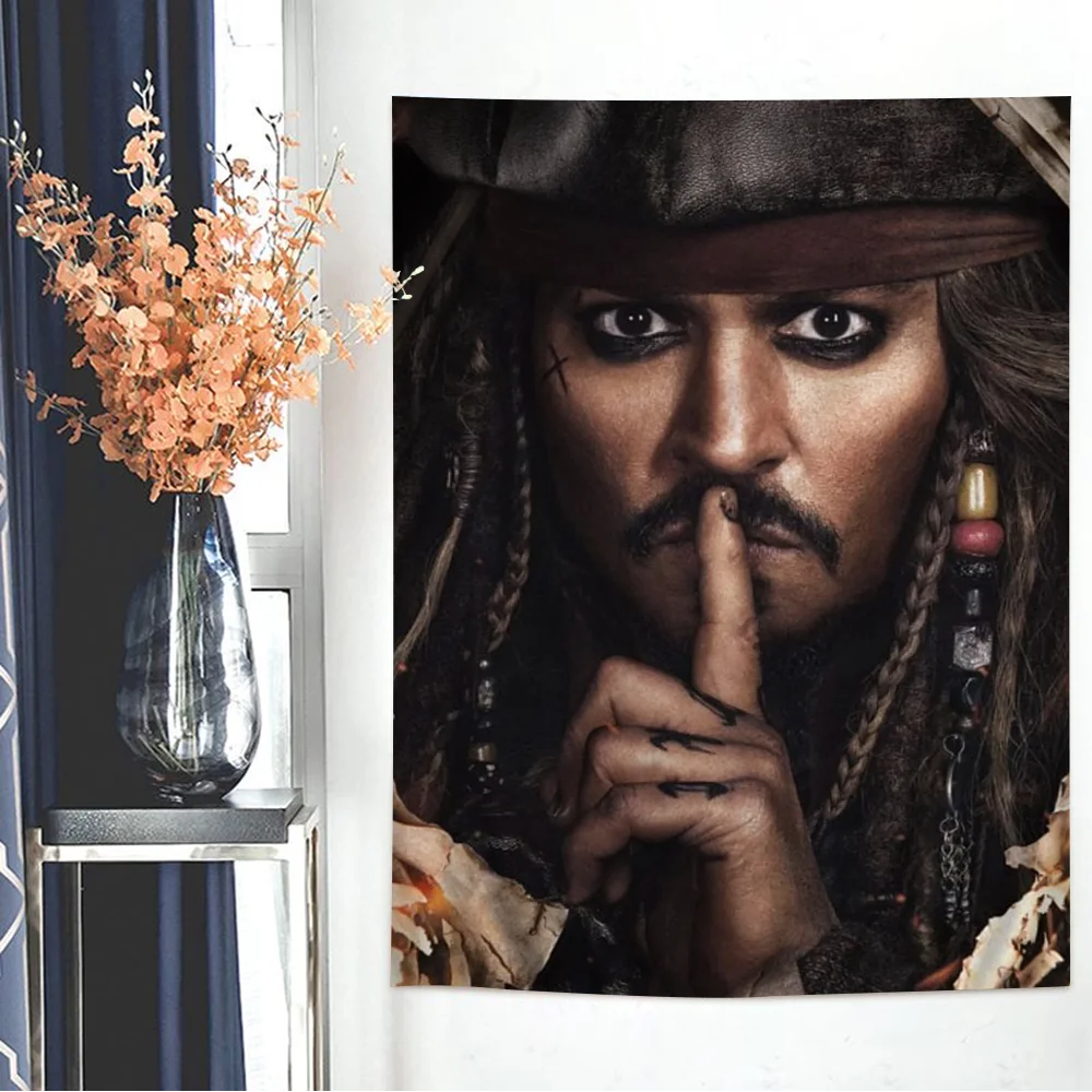 

Jack Sparrow Actor Johnny Depp DIY Wall Tapestry Bohemian Wall Tapestries Mandala Home Decor