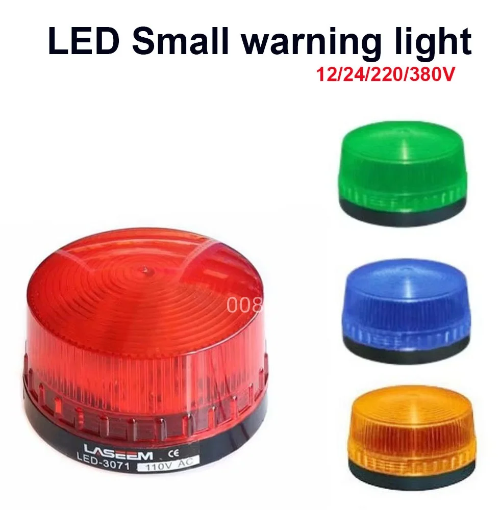 

Стробоскопический сигнал, светодиодный светильник-3071, 12 В, 24 В, 220 В, индикаторная лампа, светодиодная лампа, небольшой мигающий свет, охранная сигнализация