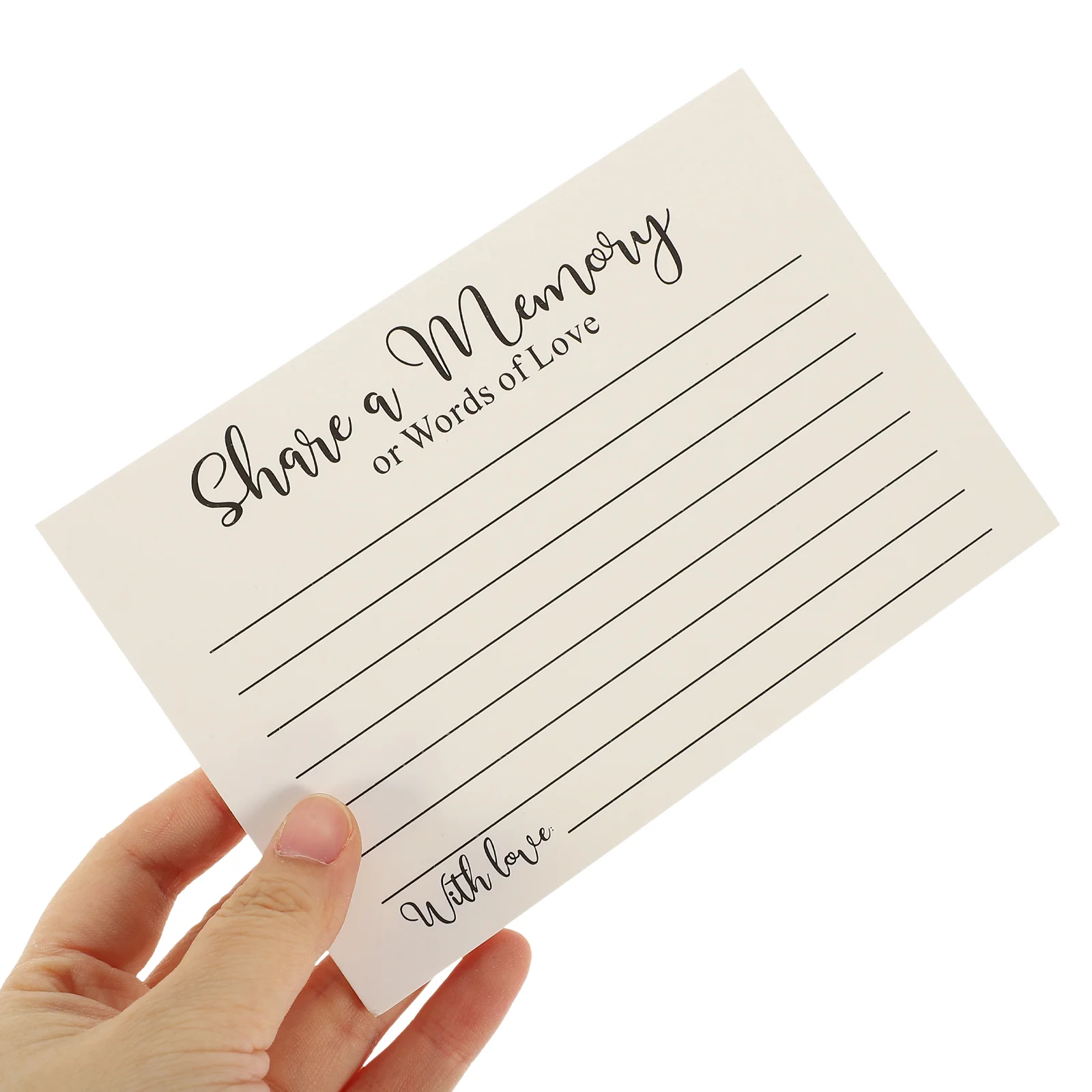 50 Sheets Funeral Message Card 1 Pack/50 Gift Cards Memo for Memory Writing Multi-use Celebration Accessory