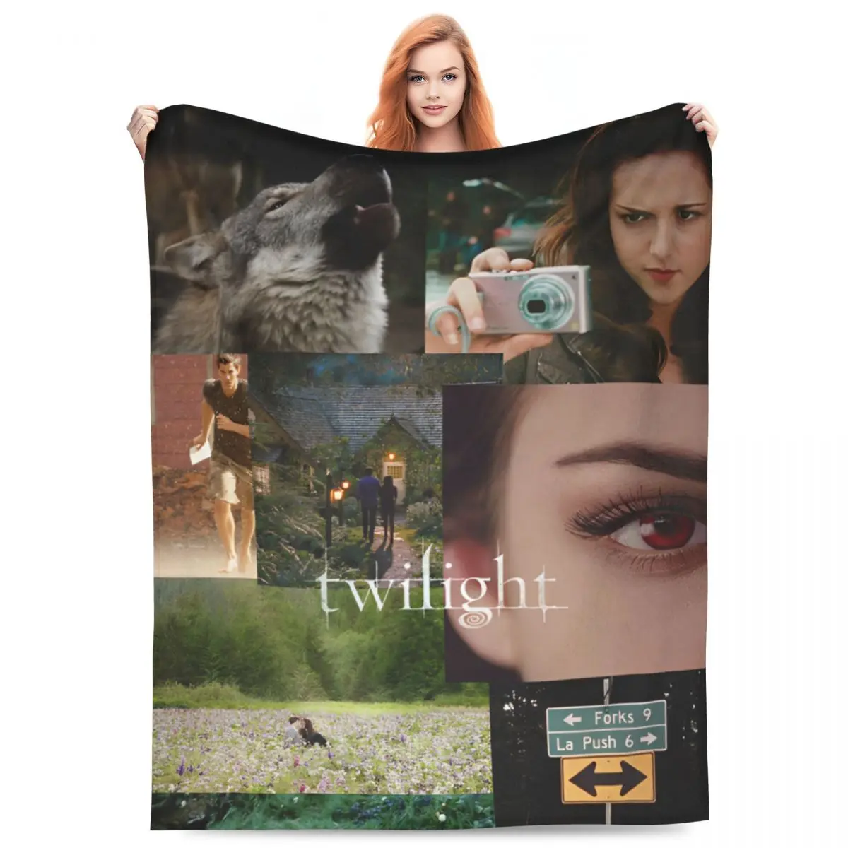 The Twilight Saga Blankets Coral Fleece Plush Decoration Multi-function Warm Throw Blankets for Sofa Bedroom Plush Thin Quilt