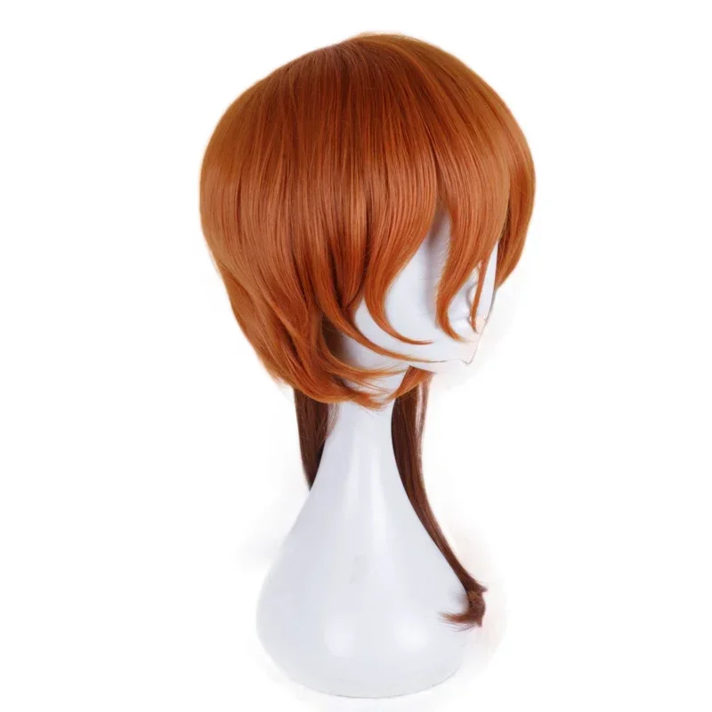 Anime Bungo Stray Dogs Nakaala Chuuya Orange Wig Cosplay Costume Heat Resistant Synthetic Hair Men Women Party Wigs MN12