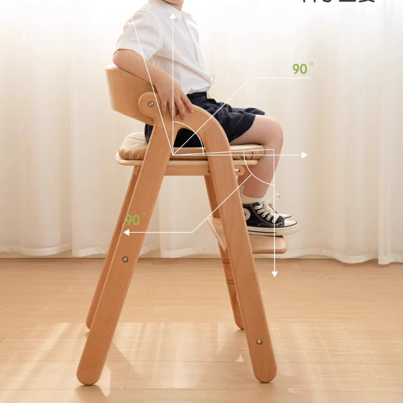كرسي أطفال قابل للتعديل ارتفاع الخشب تزايد مكتب مذاكرة كرسي مقعد الطفل مريح مسند الظهر كرسي طفل سيلا Infantil الأطفال