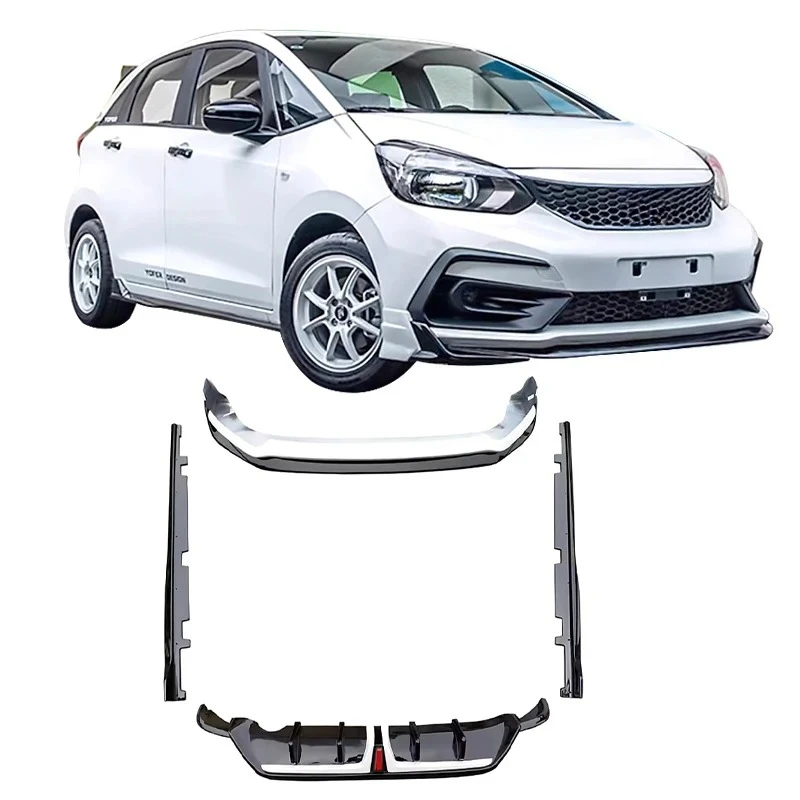 

For Honda Fit 2021 2022 2023 Front Lip Rear Lip Side Skirts ABS Plastic Car Bumper Car Bodykit Auto Parts Diffuser Splitter