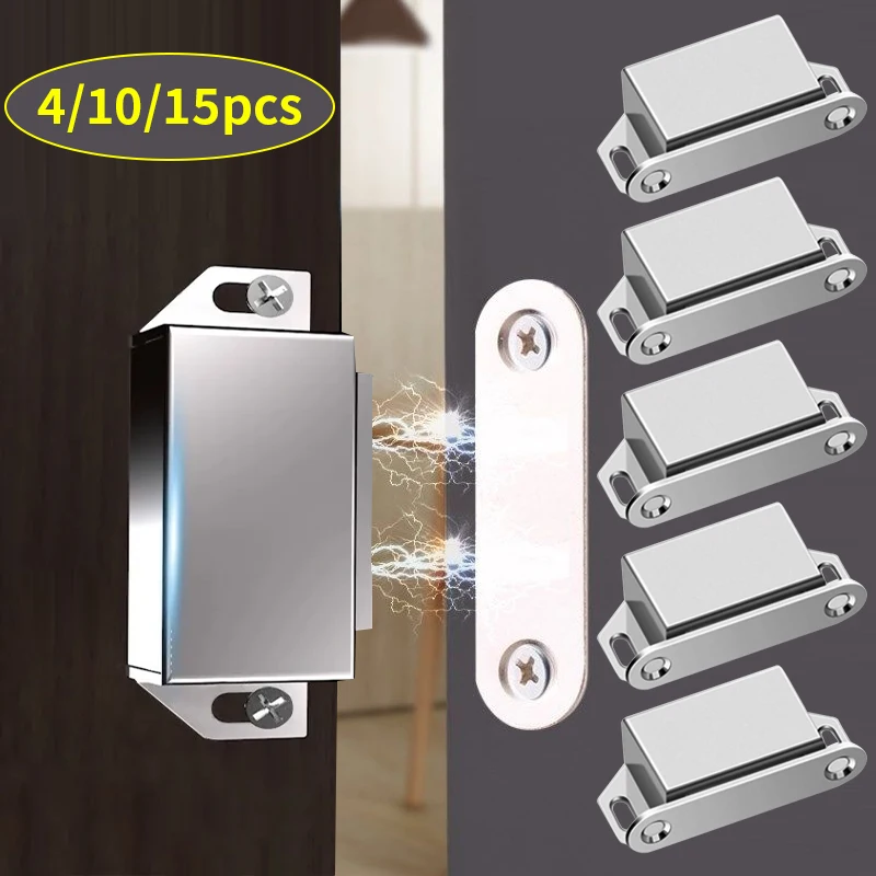4/10/15pcs Magnetic Cabinet Door Stopper, Suitable for Furniture Doors Such as Cabinets and Shoe Cabinets, Magnetic Door Buckles
