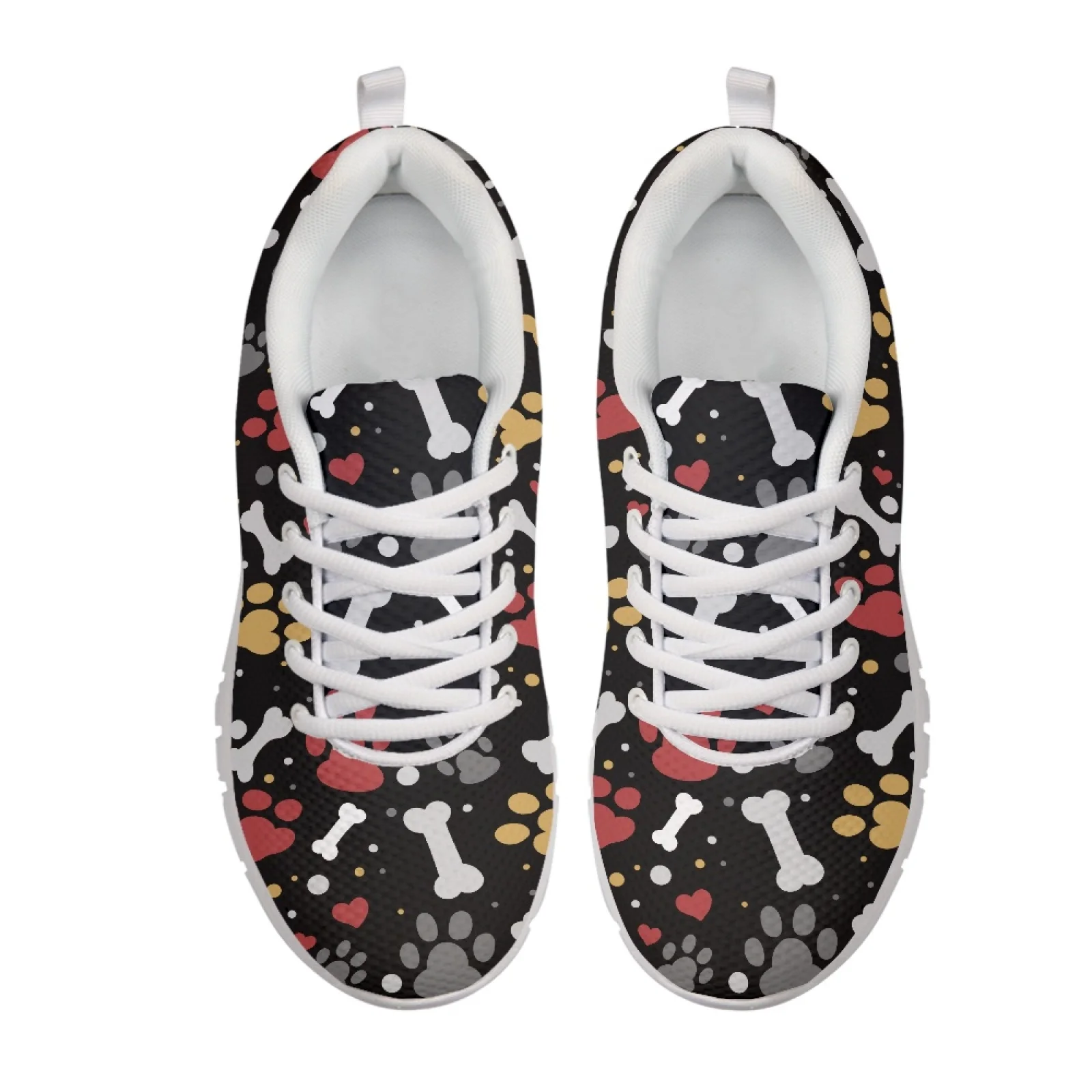 Coloranimal Metallic Paw New Trend Breathable Tennis Shoes for Men Mesh & EVA Sole Athletic Work Shoes Walking Shoes