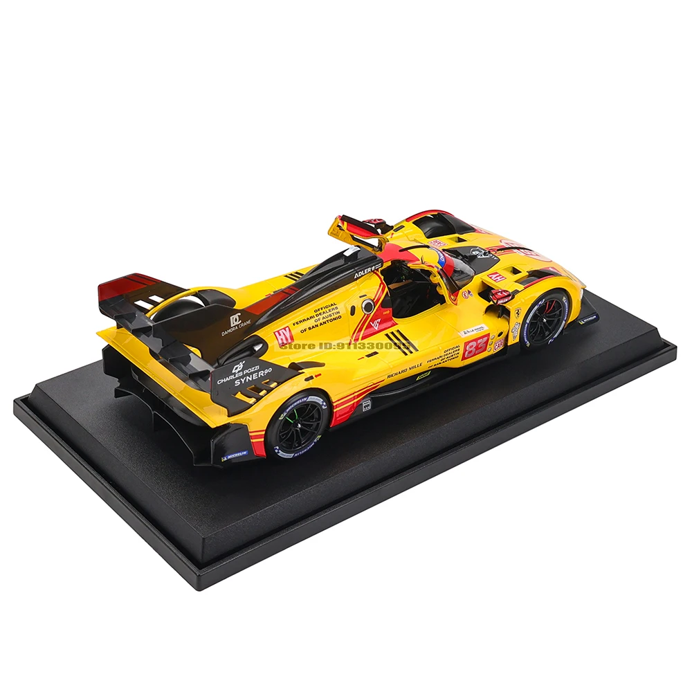 Bburago 1:18 Ferrari 499P LMH 2024 Car Model Boy Big Toy Static Die Cast Vehicles Collectible Model Car Toys