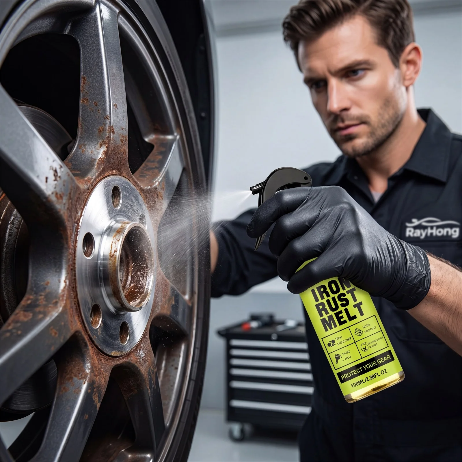 Rust remover that brightens surfaces, forms a protective layer, and is suitable for multi-scenario long-lasting care and repair