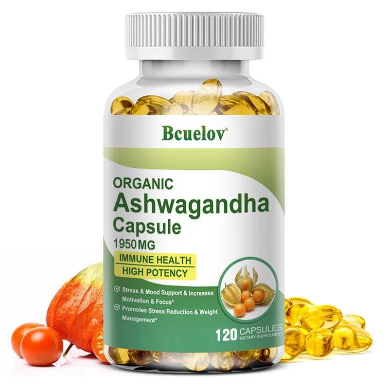 

Ashwagandha Capsules – Helps Enhance Sleep Support, Muscle Relaxation, and Improve Stress and Anxiety