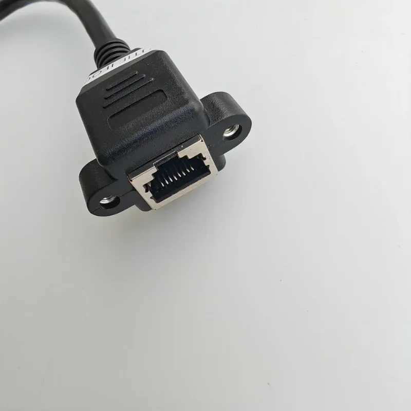 Cat6 Gigabit High Speed 1000Mbps Internet Cable RJ45 Network LAN Cord Male to Female Ethernet Extension Screw Panel Mount