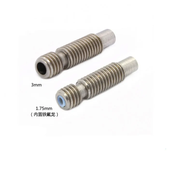 3D Printer Accessories V5 StainleSS Steel Built-in Teflon ThroaT 1.75mm/3mm Consumable Feed PiPe