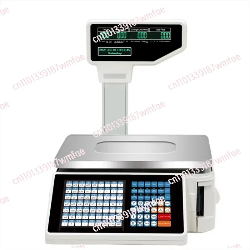 Weighing electronic digital scale with barcode printer for price calculation label printing scale supermarket retail
